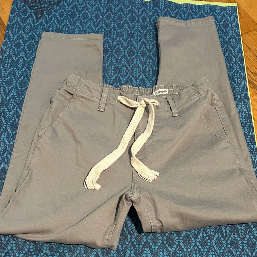 Kensie women’s Light Gray Chinos with Drawstring